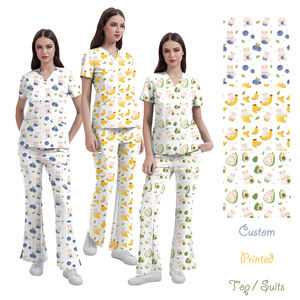 Noël imprimé <span class=keywords><strong>Blouse</strong></span> population gommage hauts en australie respirant médical gommage commande en gros <span class=keywords><strong>motif</strong></span> imprimé gommage hauts - Product Image 3