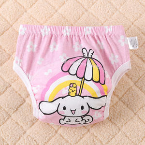 Детские тренировочные брюки для горшков подгузники для мальчиков и девочек хлопчатобумажные тканевые трусики многоразовые нижнее белье моющиеся водостойкие подгузники - Product Image 3