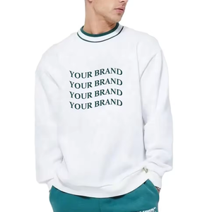 OEM personalizado hombres <span class=keywords><strong>rayas</strong></span> acanalado cuello redondo <span class=keywords><strong>sudadera</strong></span> de alta calidad para <span class=keywords><strong>hombre</strong></span> de algodón de gran tamaño sudaderas para el otoño - Product Image 5