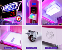 Machine d'arcade de tir interactive en métal reconditionnée, à monnayeur, avec défi de réaction et test de compétences, et lumières clignotantes pour