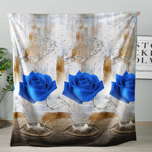 Manta polar gruesa cálida de tela de terciopelo Coral con diseño de rosas de San Valentín con impresión Digital 3D - Product Image 6