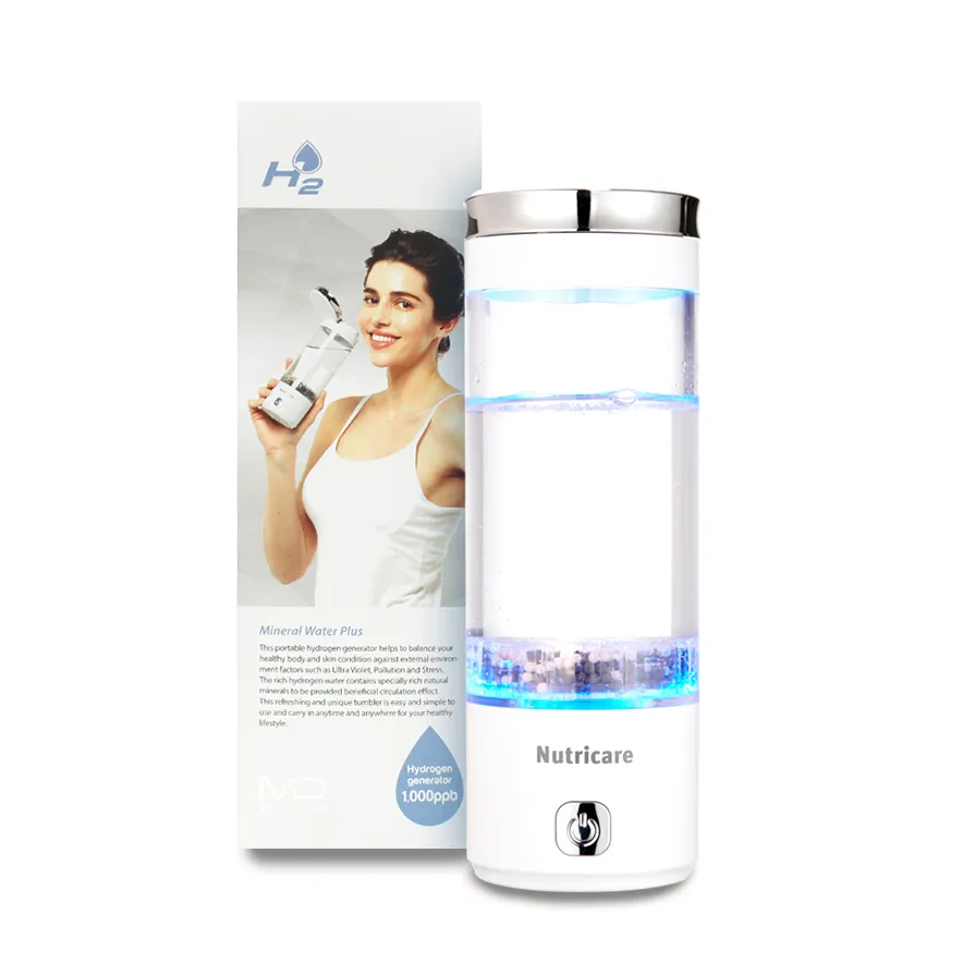 NUTRICARE H2 MINERAL WATER PLUS Hot Sale Private Label Factory Direct Korean USB Charging Hydrogen Water Generator Maker Bottle