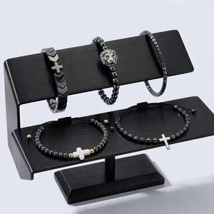 Pulsera de cuentas de hematita Resoul para hombre, pulsera con dije de cruz, pulseras trenzadas con cuentas, joyería de moda - Product Image 1