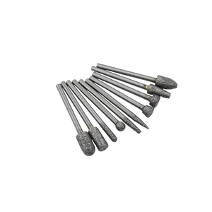 Lot de 10 fraises diamantées <span class=keywords><strong>pour</strong></span> meulage et gravure, <span class=keywords><strong>outils</strong></span> abrasifs, mini-embouts de perçage <span class=keywords><strong>pour</strong></span> jade, pierres précieuses et matériaux en pierre - Product Image 3