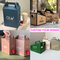 Vente en gros de porte-boissons en carton de haute qualité 3L 5L avec robinet pour les cafés, la restauration, distributeur de café en bag-in-box