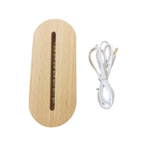Moderne Blanc Jaune LED Veilleuse Lampe De Table Acrylique Base En Bois ABS Corps Compartiment De La Batterie Contrôle Tactile pour Chambre