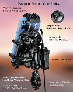 Giá đỡ điện thoại đa năng, chống nước, linh hoạt, gắn tay lái xe máy, kiểu X, hộp đựng đồ thể thao, hộp chứa nước - Product Image 3