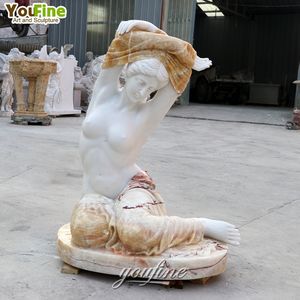 Yaşam boyutu açık bahçe Modern Lady heykeli oniks mermer şekil heykel - Product Image 6