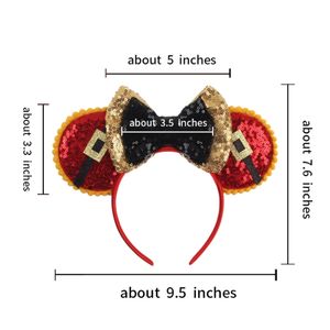 ربطة شعر منزلية نهارية فاخرة زهرة فراشة ترتر القوس ميكي الأذن عقال اكسسوارات الشعر السحرية - Product Image 2