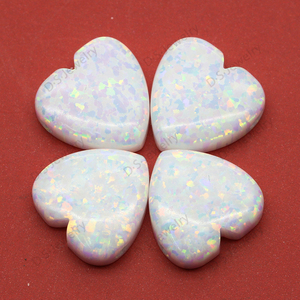 Sintetico blu opale di fuoco/cabochon mistico opale/a forma di cuore opale pietra - Product Image 4