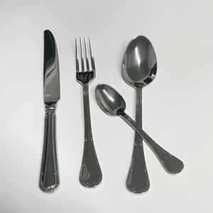 Juego de Cubiertos Pei Jiale de Acero Inoxidable 304 Estilo Vintage, Cuchillo, Tenedor y Cuchara con Acabado Pulido Espejo para Restaurantes y Hoteles Occidentales - Product Image 1