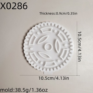 Moldes de fundición de resina hechos a mano DIY Ins estilo silicona Gear Cup Mat y adornos decorativos molde X0286 herramientas para pasteles - Product Image 4