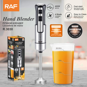 Mixeur Plongeant RAF 400W R.3030 en Acier Inoxydable, 4 Lames, 28000 tr/min, Démarrage Rapide, Nettoyage Facile, pour Cuisine - Product Image 6