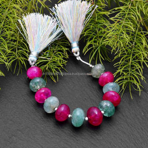 Perles de pierres précieuses en forme de rondelle lisse multi-quartz de haute qualité pour la fabrication de bijoux pierre de naissance et cadeaux d'anniversaire pierre échouée - Product Image 2