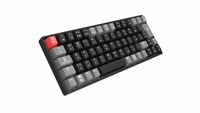 Keyboard Mekanik Nirkabel Tri-Mode Kompak 60% 64 Tombol Hitam Abu-abu Merah Keycaps Hot Swappable Keyboard Esports Gamer