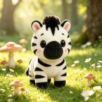Peluche zèbre personnalisée ODM OEM, animaux en peluche sur mesure, logo personnalisé, poupée zèbre en peluche douce pour cadeau promotionnel