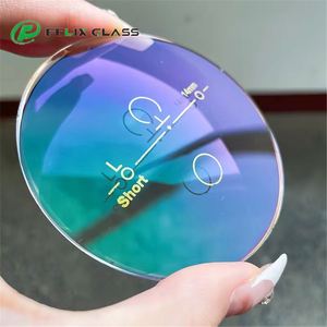 Vente directe d'usine Lentilles optiques progressives en résine de haute qualité à deux pièces avec revêtement vert HMC 1,49 Diamètre 70 mm Protection des yeux - Product Image 6