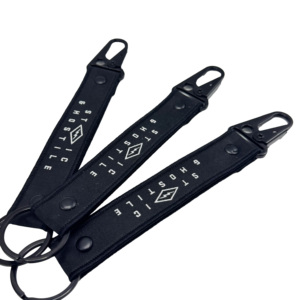 Custom Eco-Friendly Cartoon Letter Logo Embroidered Fabric Keychains