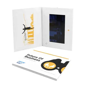 Nouvelle invention, carte de visite promotionnelle, écran LCD IPS, <span class=keywords><strong>lecteur</strong></span> vidéo numérique, rapport d'écran 16:9, impression par transfert thermique, musique - Product Image 1