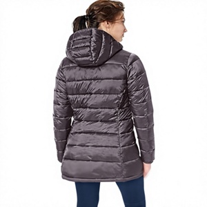 Dark Grey <b>Long</b> Hooded <b>Puffer</b> Jacket Zip Up Winter <b>Coat</b> Dark grey hooded <b>puffer</b> jacket <b>Long</b> winter <b>coat</b> - Product Image 6