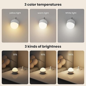 Lámparas LED Recargables por USB de 1600 mAh, 3 Colores, Magnéticas, Desmontables, con Control Remoto, para Pared, Mesa, sin Cableado - Product Image 2