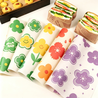 Papier sulfurisé alimentaire de qualité supérieure, enduit de PE, résistant à la graisse, pour emballage de sandwichs, burgers, biscuits, pain, cadeaux, avec logo personnalisé, fabriqué en Chine.