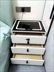 2024 New Arrival nhiều chức năng thông minh đồ nội thất thông minh cạnh giường ngủ bảng USB BT Loa LED ánh sáng ban đêm với bộ sạc không dây - Product Image 5