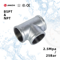 Conexiones Cruzadas Jianzhi Spg para Debajo del Fregadero, Accesorios de Tubería de Hierro Maleable y Acero Galvanizado