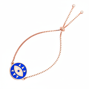 Turkish <b>Adjustable</b> Eye Enamel <b>Adjustable</b> <b>Bracelet</b> Wholesale Turkish 925 Sterling Silver Jewelry - Product Image 2