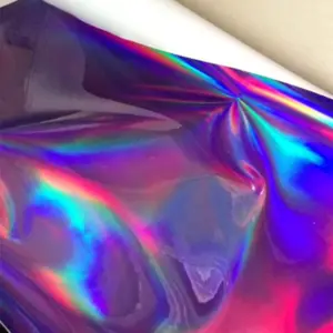 Holografische Iriserende Metallic Spiegel Reflecterende Pvc Zachte Film Voor Maken Cover/Decoratieve/Tas