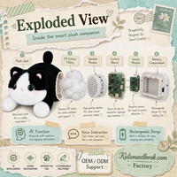 Jouet en peluche chat intelligent AI avec fonction émotionnelle, répétition vocale interactive, compagnon doux, cadeau personnalisé pour enfants OEM ODM