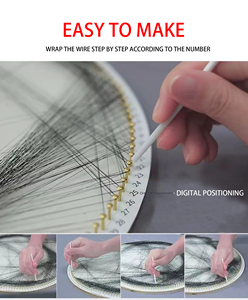 Oem chủ đề nghệ thuật hội đồng quản trị Chân Dung 3D DIY Nail chuỗi nghệ thuật kit trang trí nhà may & dệt Đồ chơi gỗ bức tranh đường kính 50cm - Product Image 5