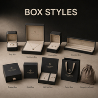 Coffret d'emballage de luxe personnalisé avec logo pour bagues, colliers et boucles d'oreilles