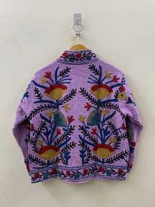 เสื้อแจ็คเก็ตผ้าฝ้ายทอมือลายสัตว์ปักแบบซูซานี สำหรับฤดูหนาว ระบายอากาศได้ดี สไตล์โบโฮชิค งานฝีมือ ของขวัญสำหรับเธอ - Product Image 2