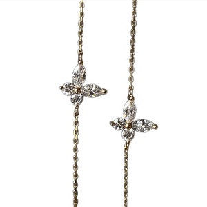 Braccialetto Semplice e Lussuoso in Argento Sterling S925 Placcato <span class=keywords><strong>Oro</strong></span> 18K con Zirconi Brillanti a Forma di Farfalla per Ragazze - Product Image 6