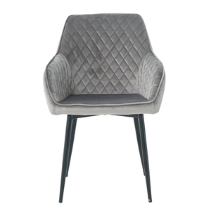Sillón Moderno de Lujo Tapizado para Restaurante y Hotel, Sillas de Comedor de Tela de Terciopelo - Product Image 2