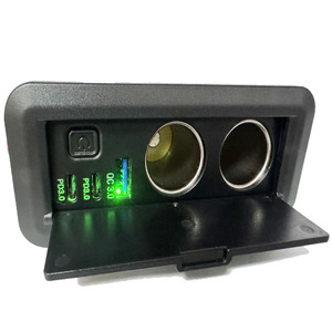 12V-24V doble PD3.0 36W con QC 18W cargador de enchufe <span class=keywords><strong>USB</strong></span> + adaptador de enchufe de encendedor de cigarrillos de 12V para coche RV BUS camión ATV - Product Image 3
