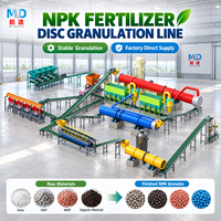 Ligne de production de granulateurs à disques pour engrais, équipement de granulation de granulés d'engrais organiques