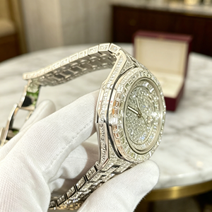 Reloj de Diseño de Alta Calidad con Moissanita, Reloj Mecánico Cuadrado Personalizado con Diamantes para Hombre, Reloj de Pulsera de Lujo, Único, Resistente al Agua - Product Image 1