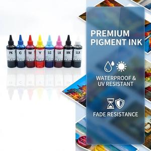Inchiostro Pigmentato Premium 9 Colori 100ml <span class=keywords><strong>per</strong></span> <span class=keywords><strong>Stampanti</strong></span> Epson SureColor P600 P800 P807 Stylus Pro3800 3880 3885 3890 R3000 - Ricarica Inchiostro - Product Image 5