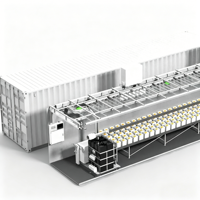 Ferme hydroponique en conteneur de 40 pieds, automatisée par PLC, à commande climatique, clé en main, pour la production de fourrage et de champignons