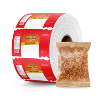 Sac d'emballage personnalisé en plastique laminé avec fermeture à languette pour aliments, pop-corn, chips de pommes de terre