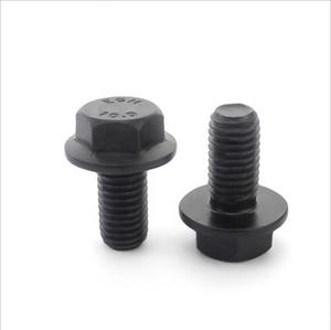 Perno de Cabeza Hexagonal de 10 mm con Hendidura, Óxido Negro, Acero Aleado SCM 435, Grado 4.8, Pernos de Brida Dentados con Cabeza Hexagonal UNC - Product Image 4