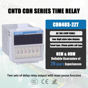 Миниатюрное цифровое реле времени CNTD CDH48S-2ZT с эпоксидной изоляцией, 5А, 50Гц, AC 100-240В, универсальное силовое реле времени для промышленного использования, с функцией повторения - Product Image 1