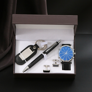 IStapromo Gifts Hot Selling Men Gift Set Belt Corporate Multi Items Luxury Wrist Watch Gift <b>Box</b> for Business - Product Image 5