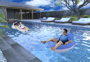 Tùy chỉnh cơ giới Hồ bơi bơm hơi <span class=keywords><strong>Float</strong></span> Ghế dành cho người lớn Lounger nổi ống với động cơ cho bơi lội & sông đi bè - Product Image 6