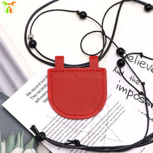 Porte-monnaie miniature vintage en cuir PU portable, 6 couleurs en stock, avec cordon et motif en forme de croissant, accessoire de mode féminin pour un usage quotidien - Product Image 3