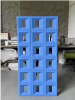 100% nouveaux matériaux populaires en mousse PU légère 18 grille écran Construction brique polyuréthane brique creuse intérieure et extérieure