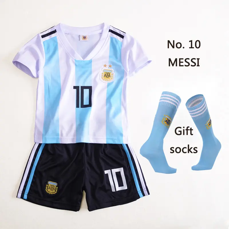 बच्चों के फुटबॉल कपड़े बच्चे बच्चों के कपड़े क्लब जर्सी कस्टम छात्र विश्व कप फुटबॉल टीम वर्दी सूट 3 टुकड़ा सेट