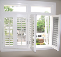 Fenêtre à persiennes - Nouvelle fenêtre de ventilation moderne 2025, manuelle, horizontale, insonorisante et pare-soleil, profil en aluminium